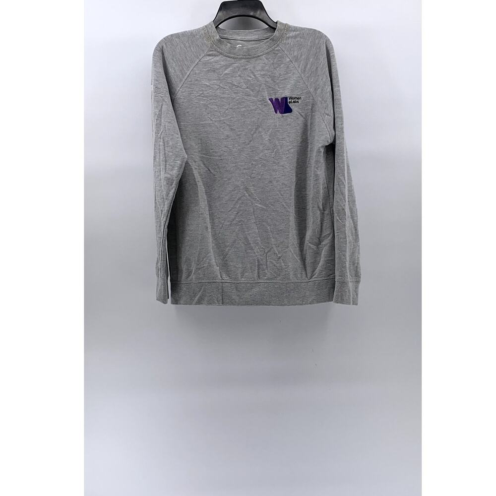 GOOGLE Women's Gray Crewneck Long Sleeve Women Labs Logo Sweatshirt SZ M